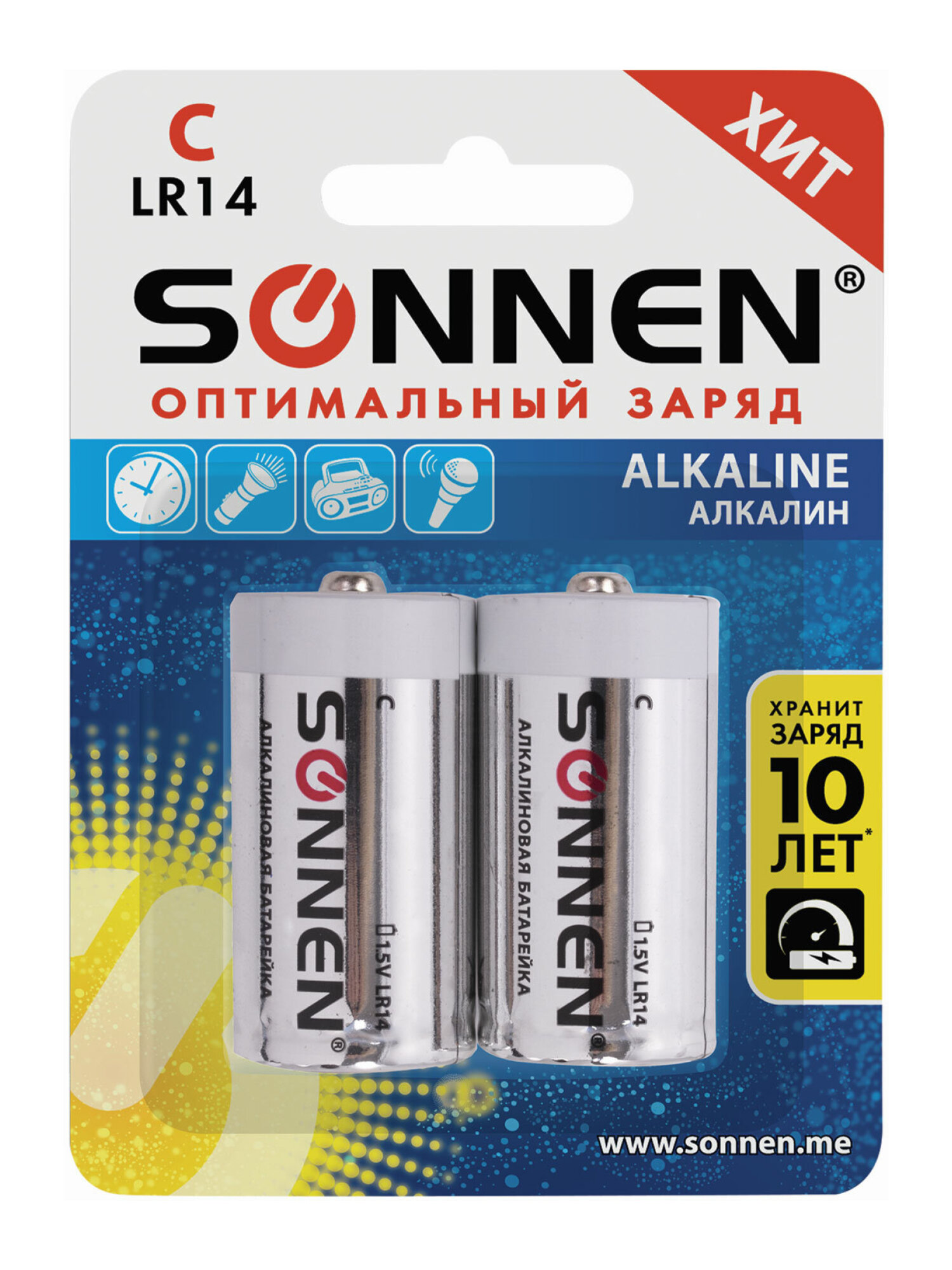 Батарейки алкалиновые Sonnen щелочные С LR14 14А - фото 4