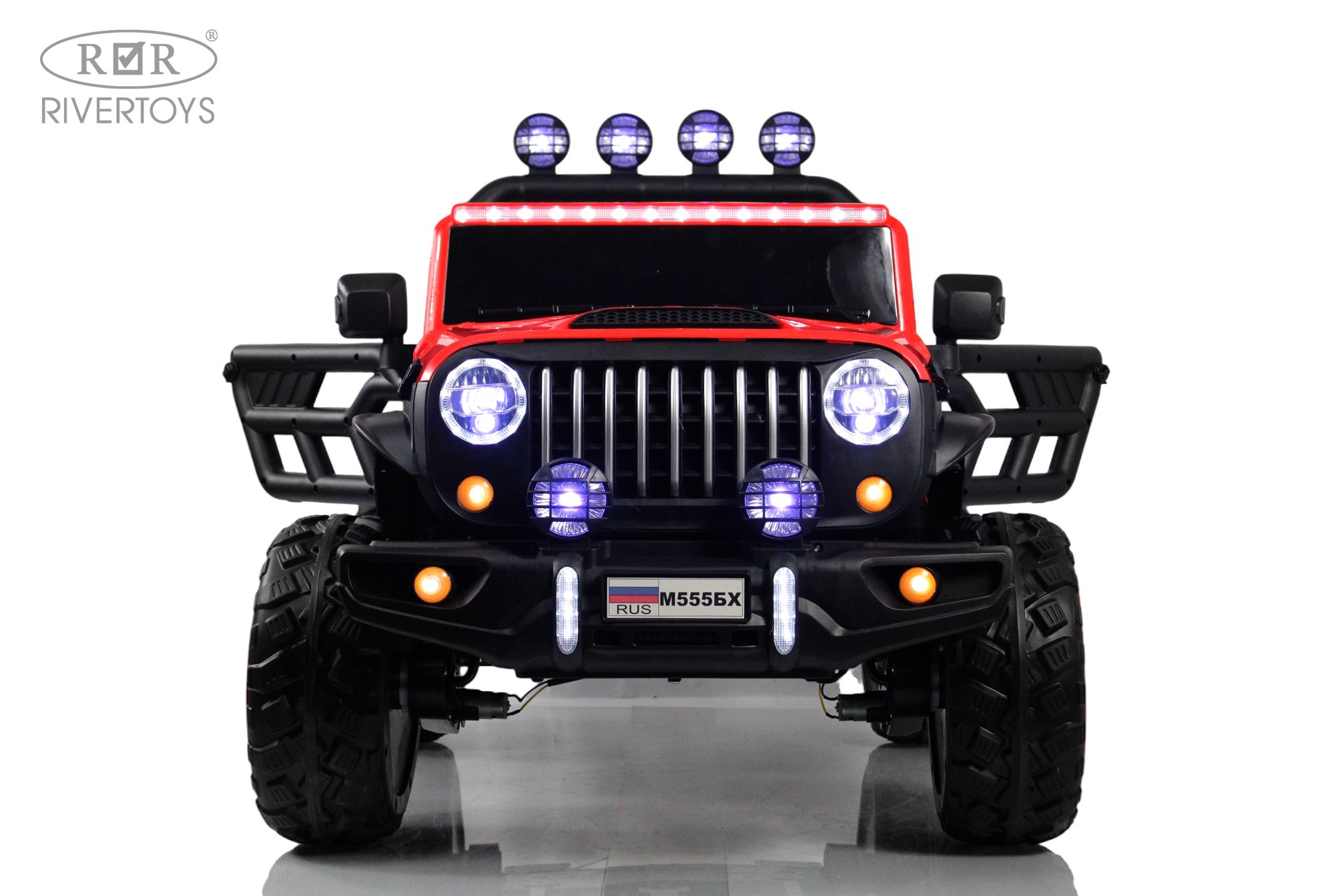Электромобиль RIVERTOYS М555БХ-NEW-RED С пультом ДУ - фото 1