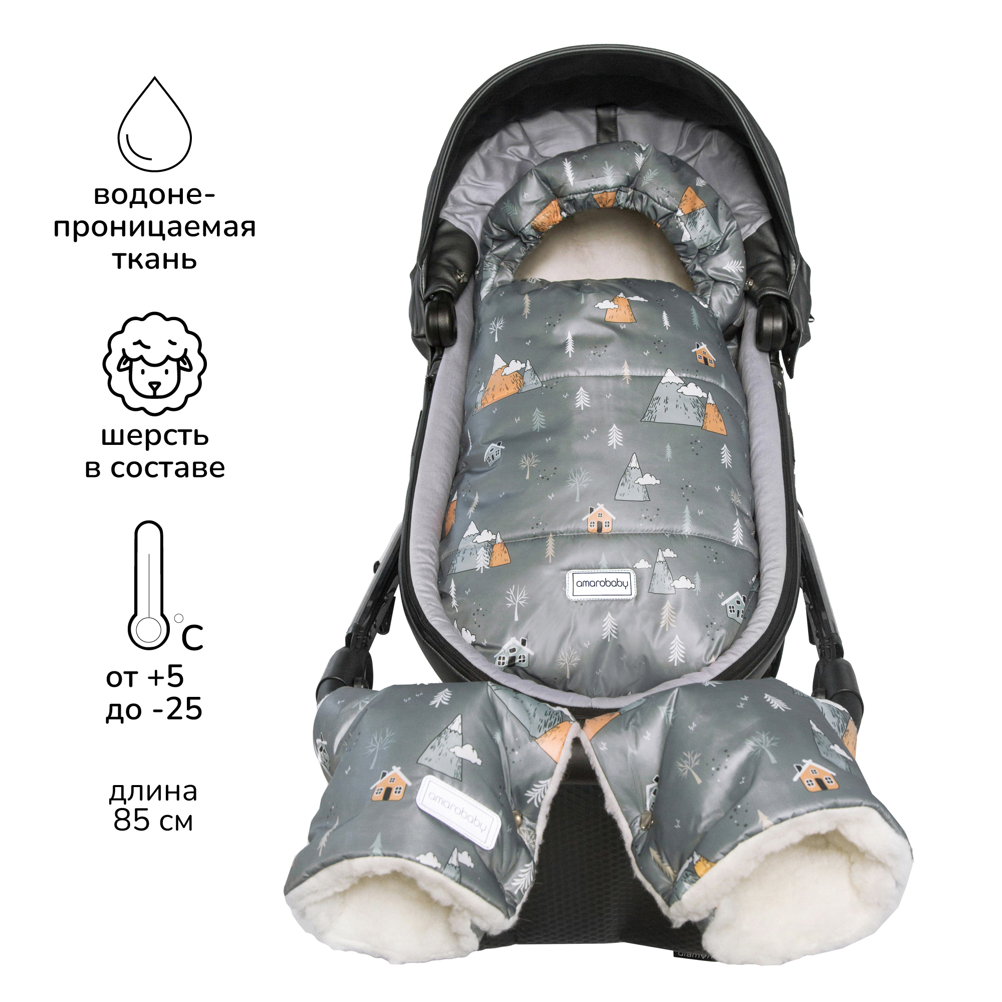 Конверт в коляску Amarobaby Snowy Baby - фото 2