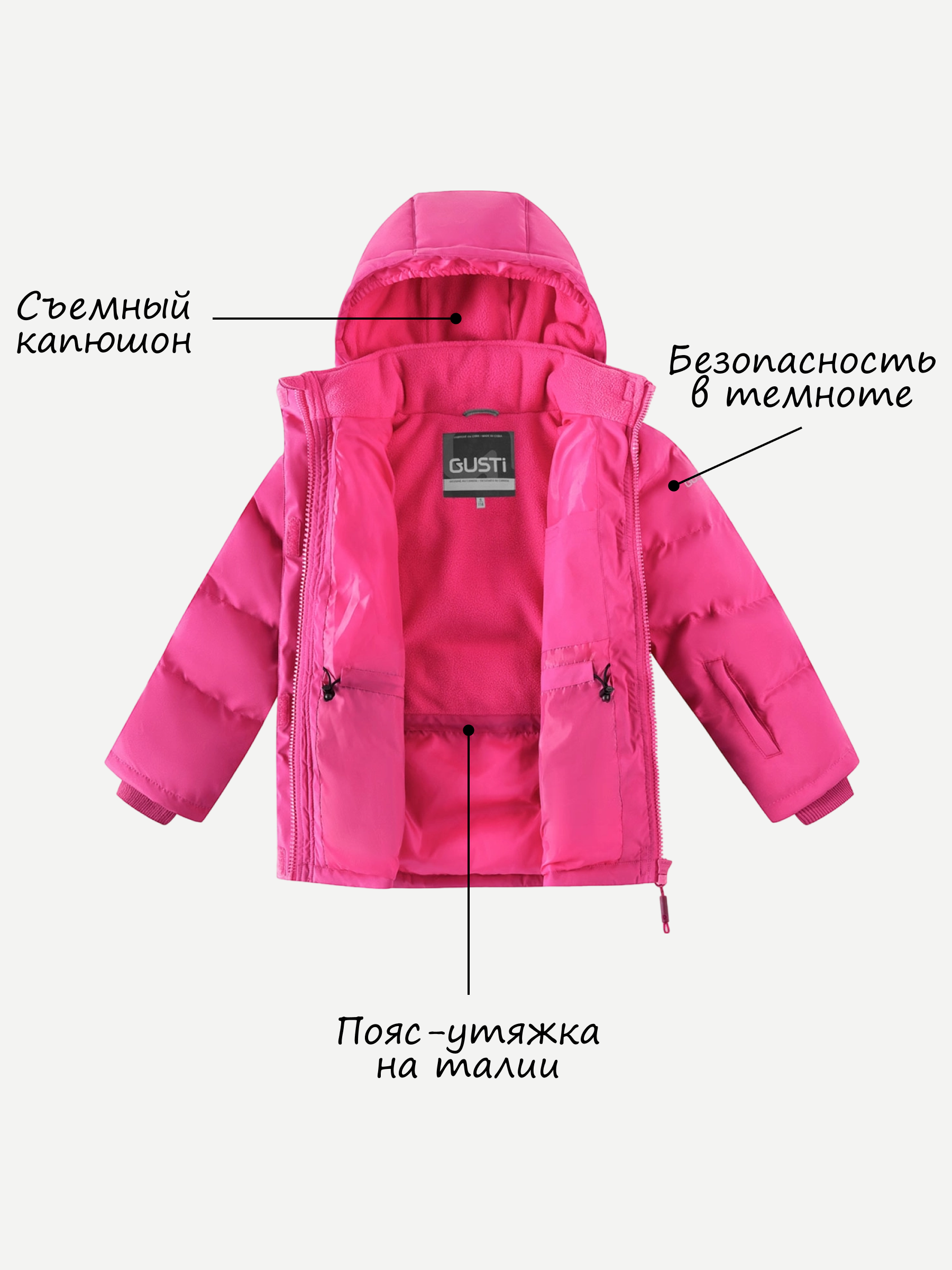 Парка GUSTI GW5GJ520-FUSCHIA - фото 4