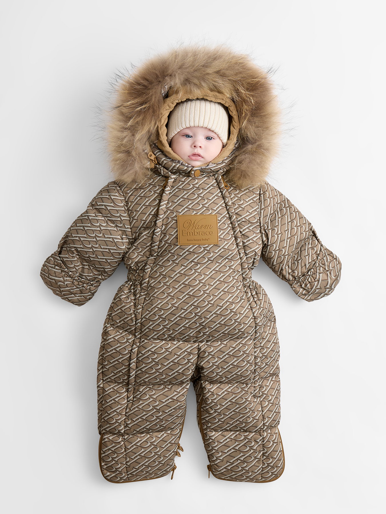 Комбинезон-трансформер Happy Baby 89144-0_beige (letters) - фото 1
