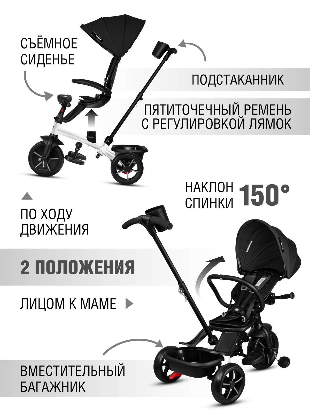 Трехколесный велосипед CITYRIDE - фото 3