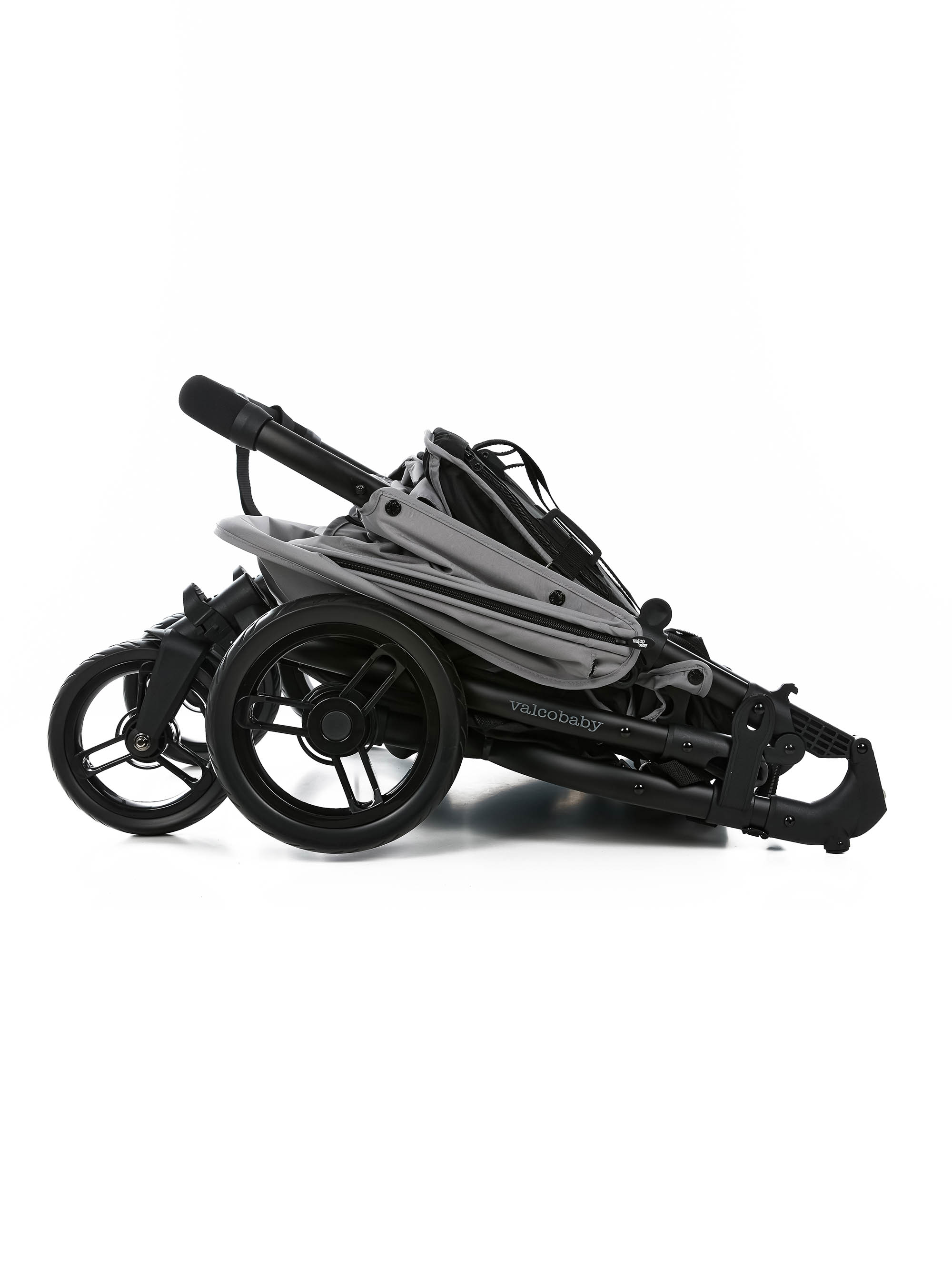 Коляска прогулочная для двойни Valco baby Snap Duo Flatt Matt серый - фото 24