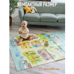 Детский складной коврик Mamagoods Алфавит и Континенты 120 x 180 см 1 шт.