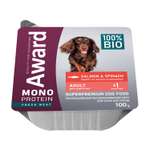 Корм влажный для взрослых собак AWARD Monoprotein паштет из лосося со шпинатом 100г