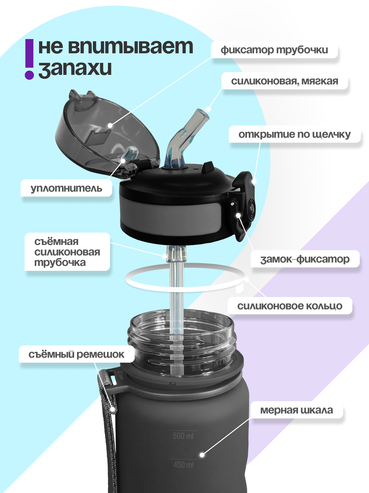 Бутылка UZSPACE 500 мл - фото 6