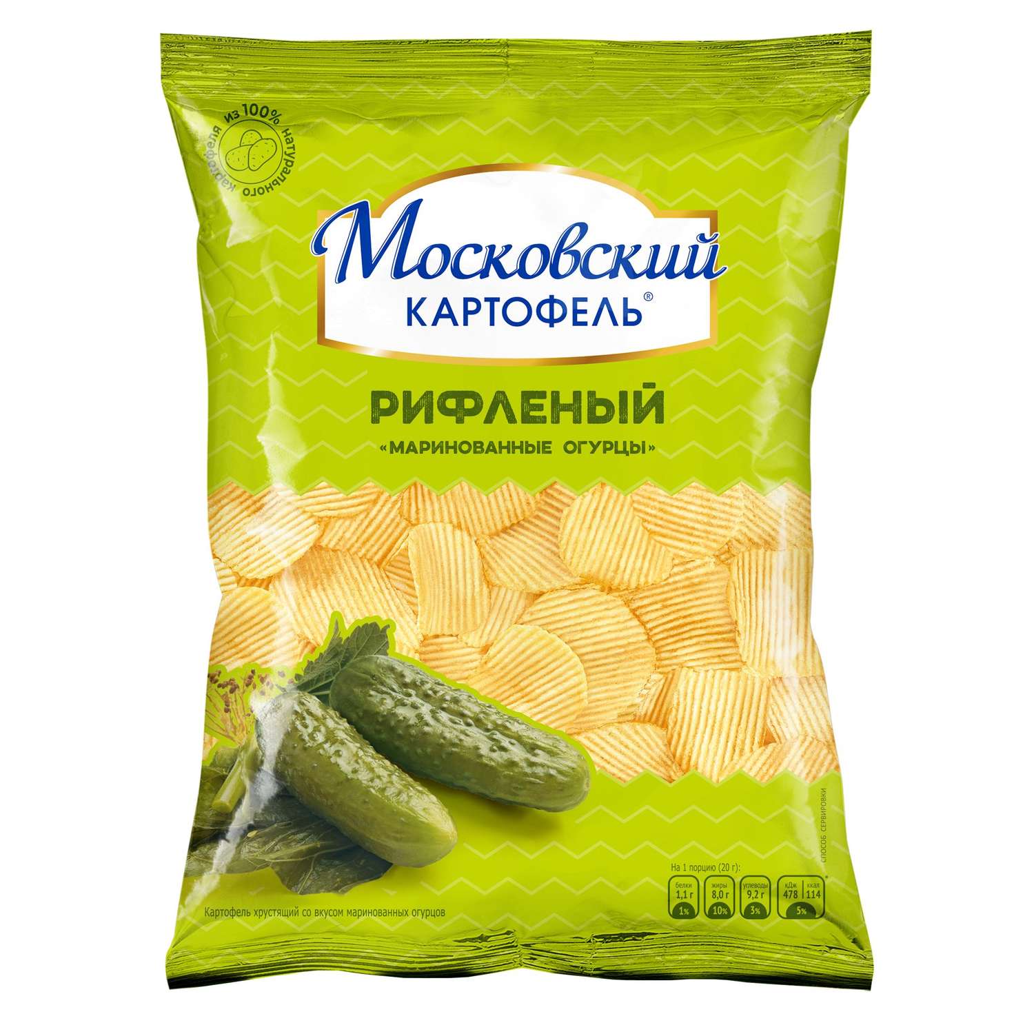 Чипсы Московский картофель маринованные огурцы 120г - фото 1