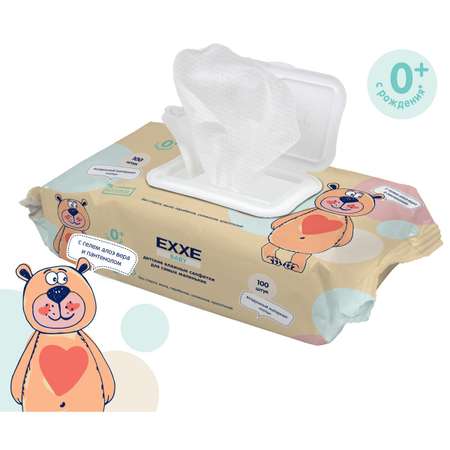 Влажные салфетки EXXE 3 упак. 100 шт.
