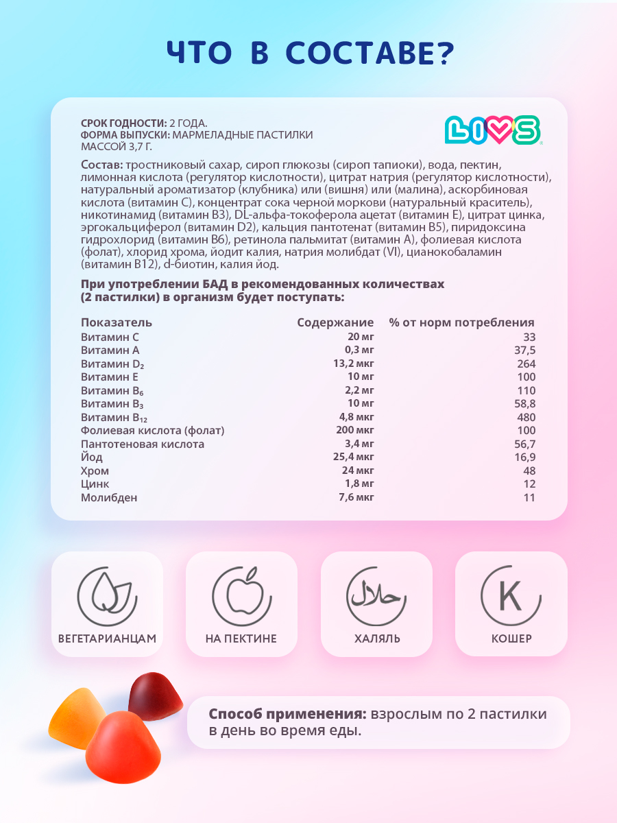 Комплекс витаминов LIVS для мужчин женщин детей - фото 5