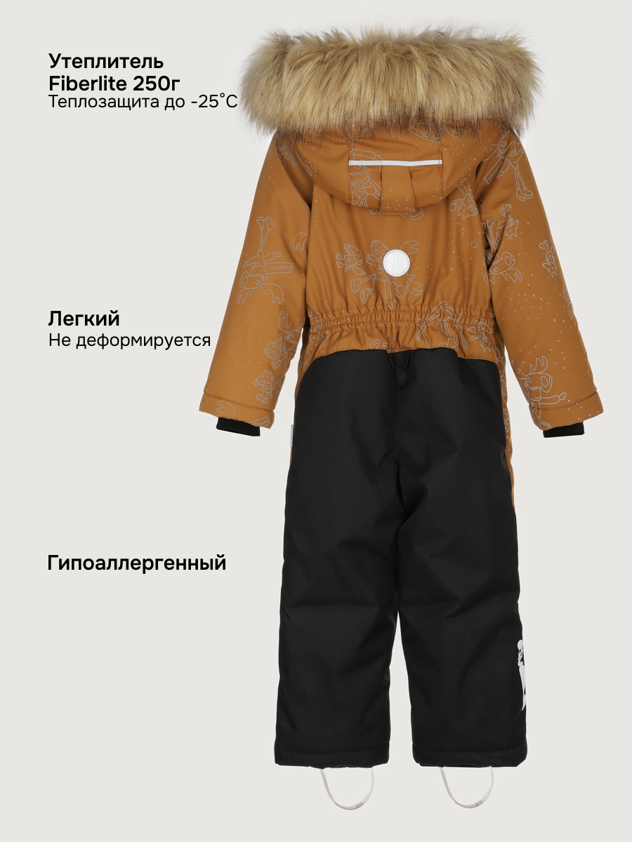 Комбинезон NIKASTYLE 8з0325 кэмел/черный - фото 3