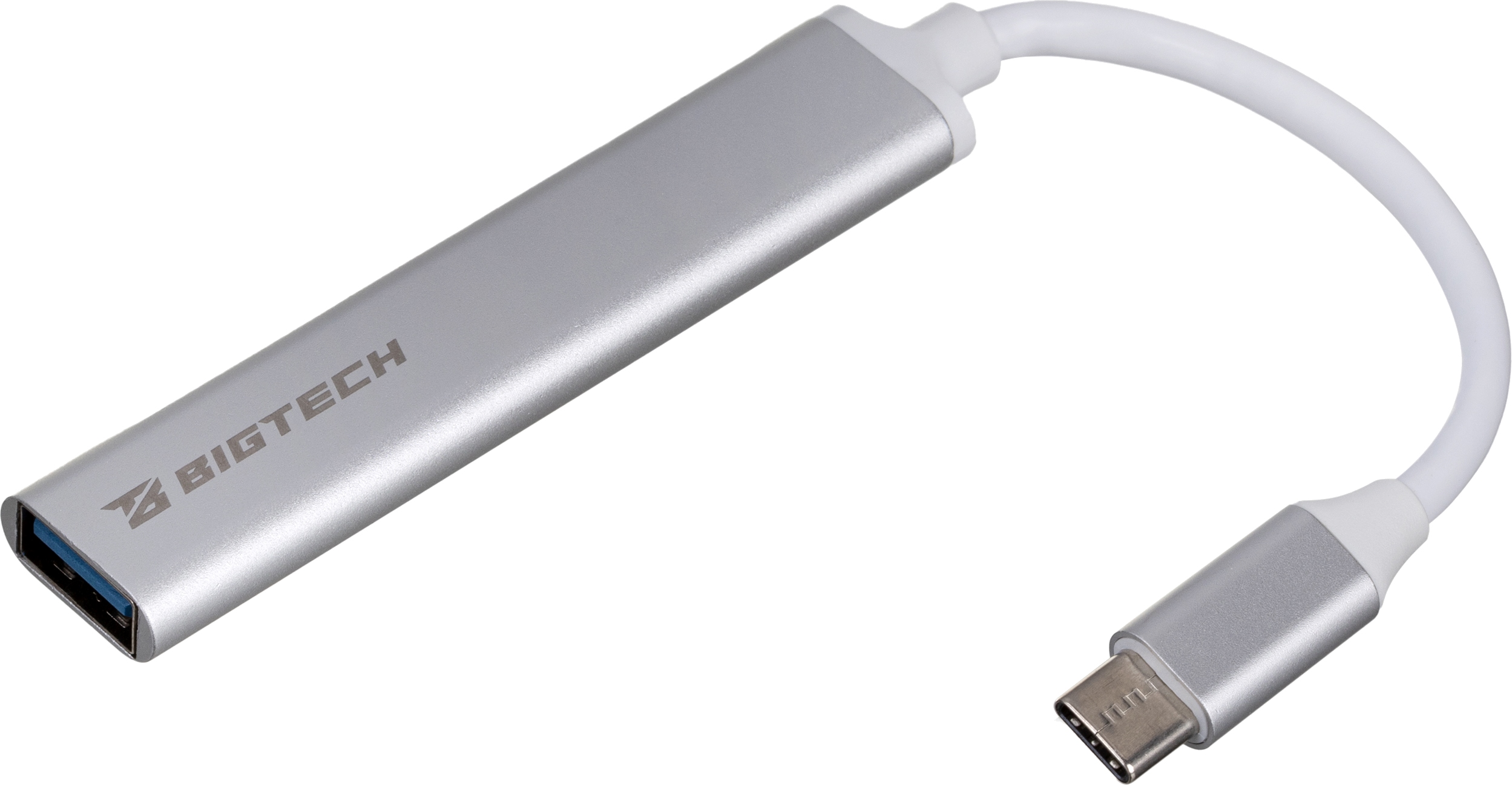 Разветвитель USB HS001 USB3.0x1/USB 2.0x3/серебристый - фото 2