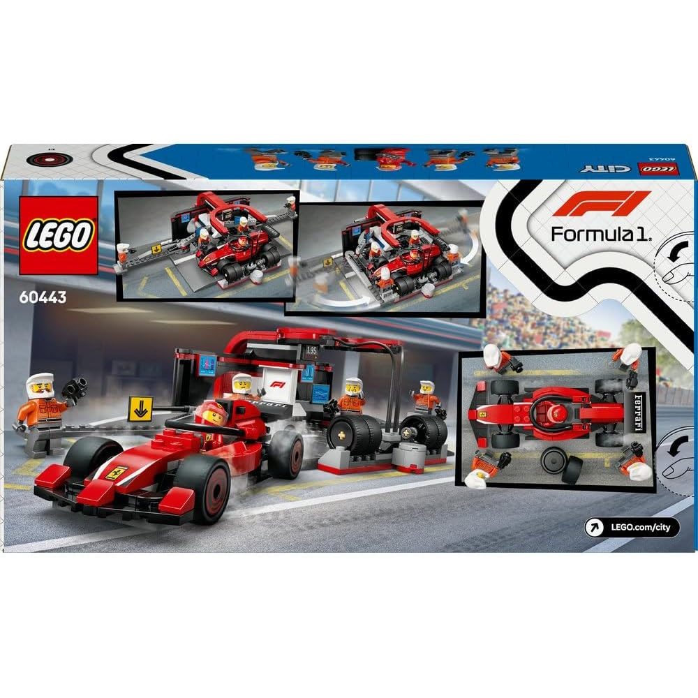 Конструктор LEGO City Формула 1 Питстоп Ferrari Car блочный - фото 10