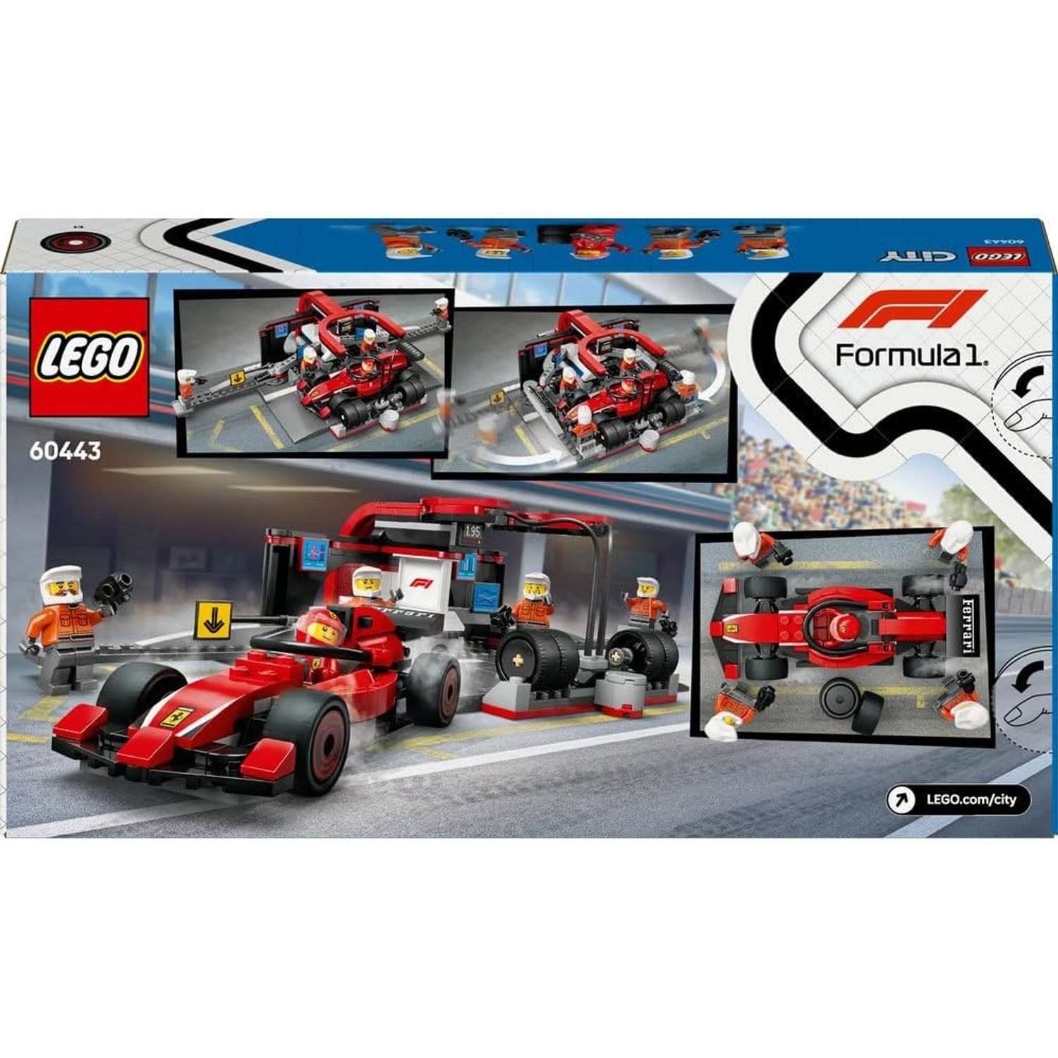 Конструктор LEGO City Формула 1 Питстоп Ferrari Car блочный - фото 10