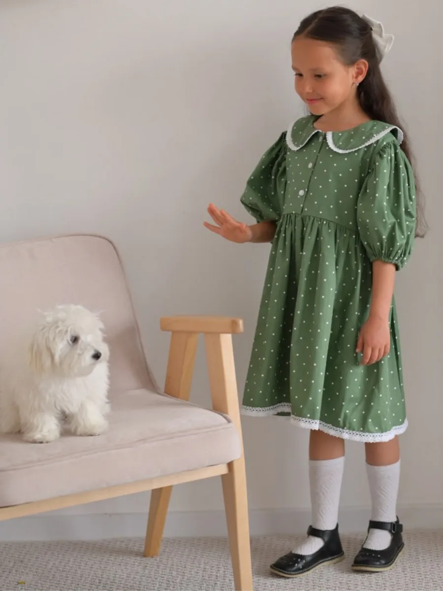 Платье Leli dress Хаки_горох - фото 8
