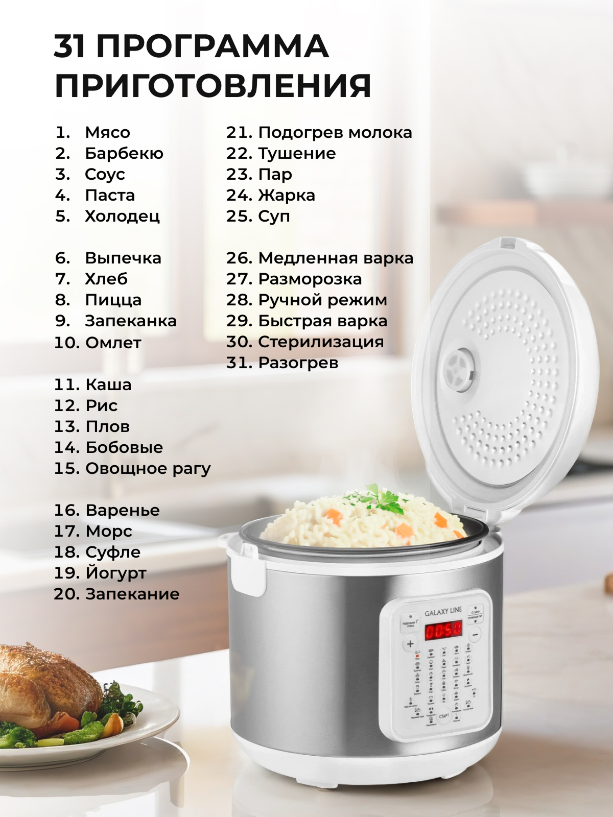 Мультиварка Galaxy LINE GL 2646 - фото 4