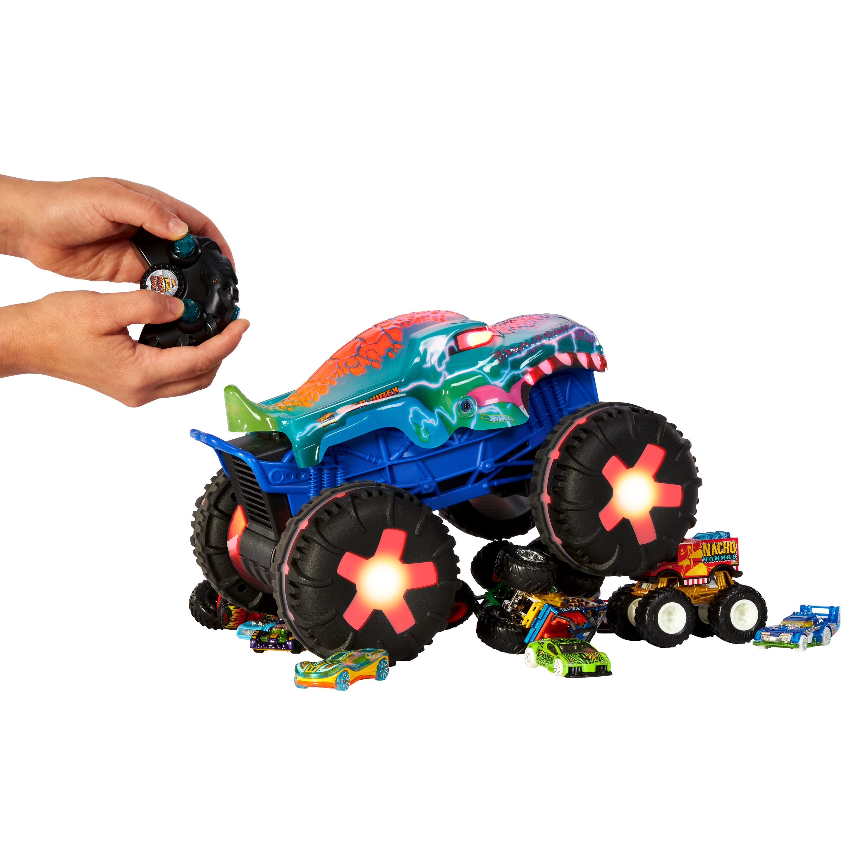 Машинка Hot Wheels Monster Trucks Живой Врекс R/C 1:15 - фото 4