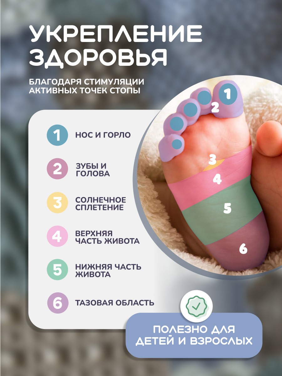 Коврик-пазл Ортодон массажный развивающий детский 26 x 147 см - фото 9