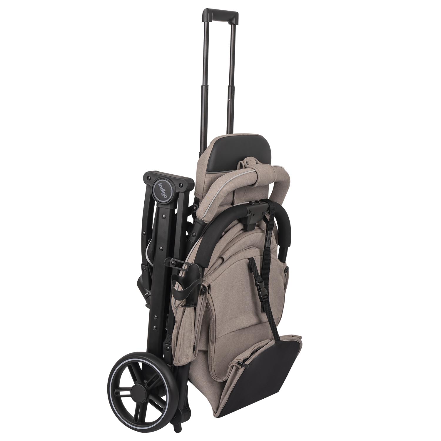 Коляска прогулочная Indigo Trip для путешествий бежевый - фото 26