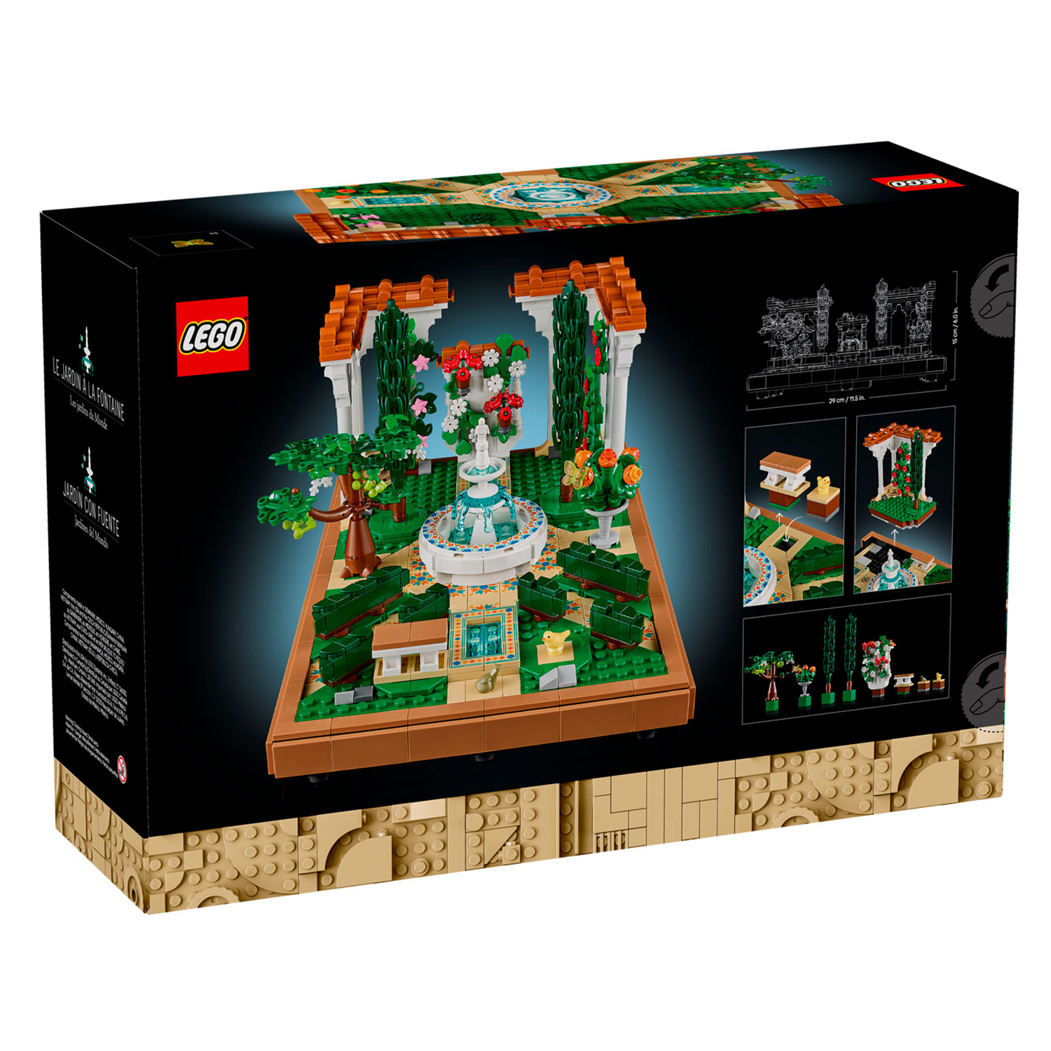 Конструктор LEGO Icons Сад с фонтаном - фото 11