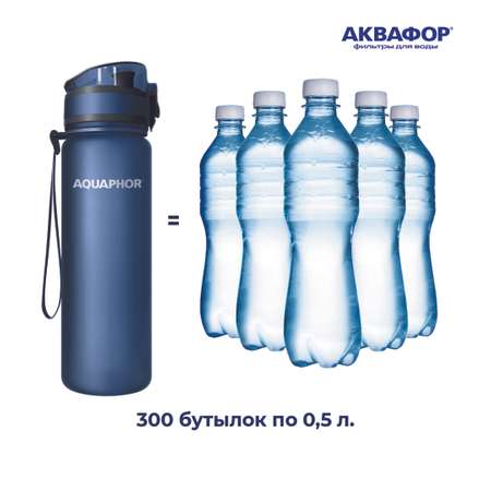 Бутылка-фильтр Аквафор 500 мл темно-синяя