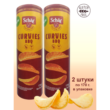 Чипсы безглютеновые Dr.Schar Curvies BBQ 170 г 2 шт