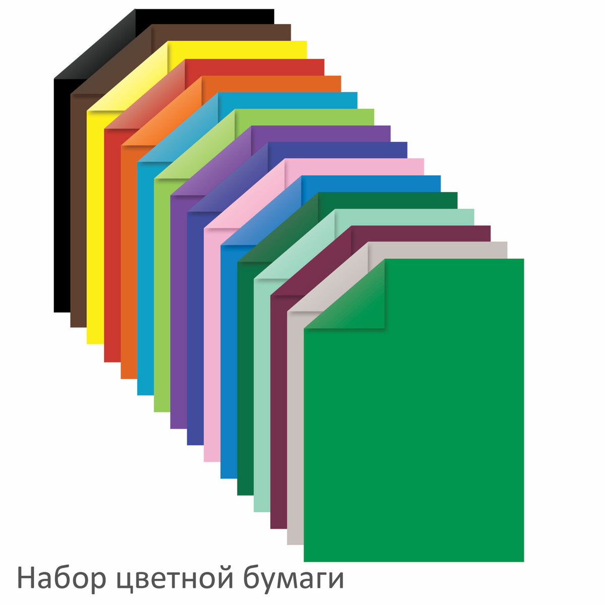 Цветная бумага, цветной картон Юнландия 16 лист. - фото 8
