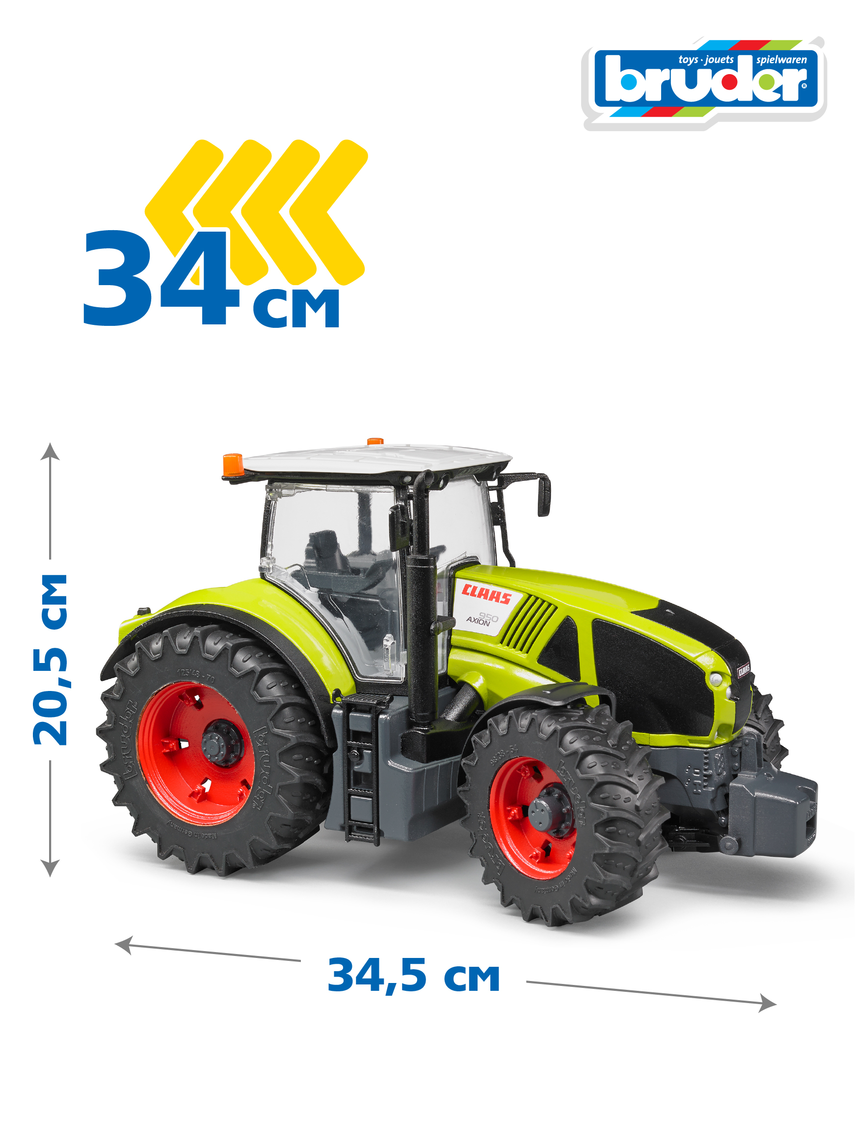Трактор Bruder Claas Axion 950 1:16 03-012 - фото 2