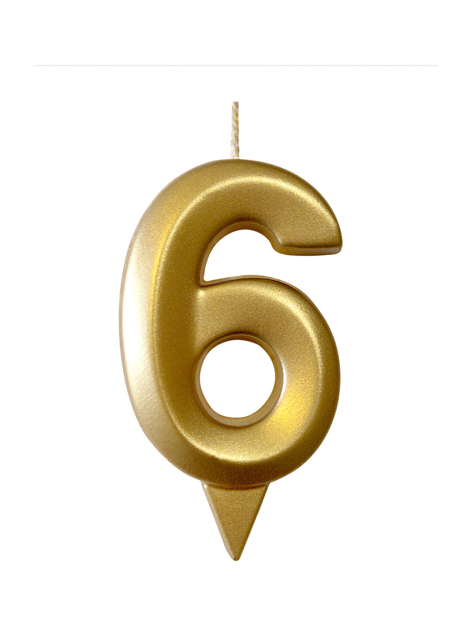 Свеча-цифра для торта Свечной маркет украшение в виде цифры 6, 7 см, на ножке - фото 2