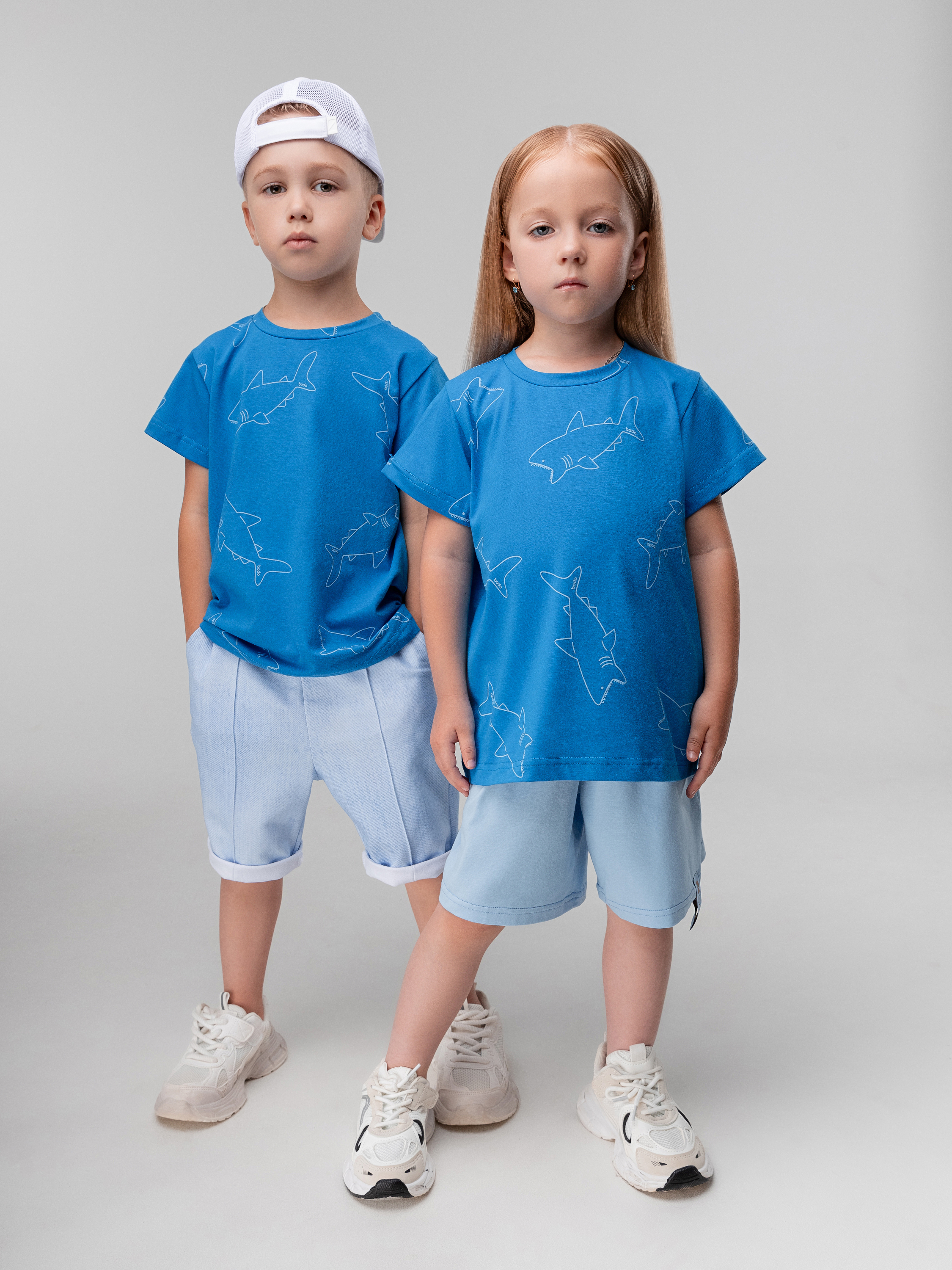 Футболка Bodo 4-316U_синий (белый) - фото 2