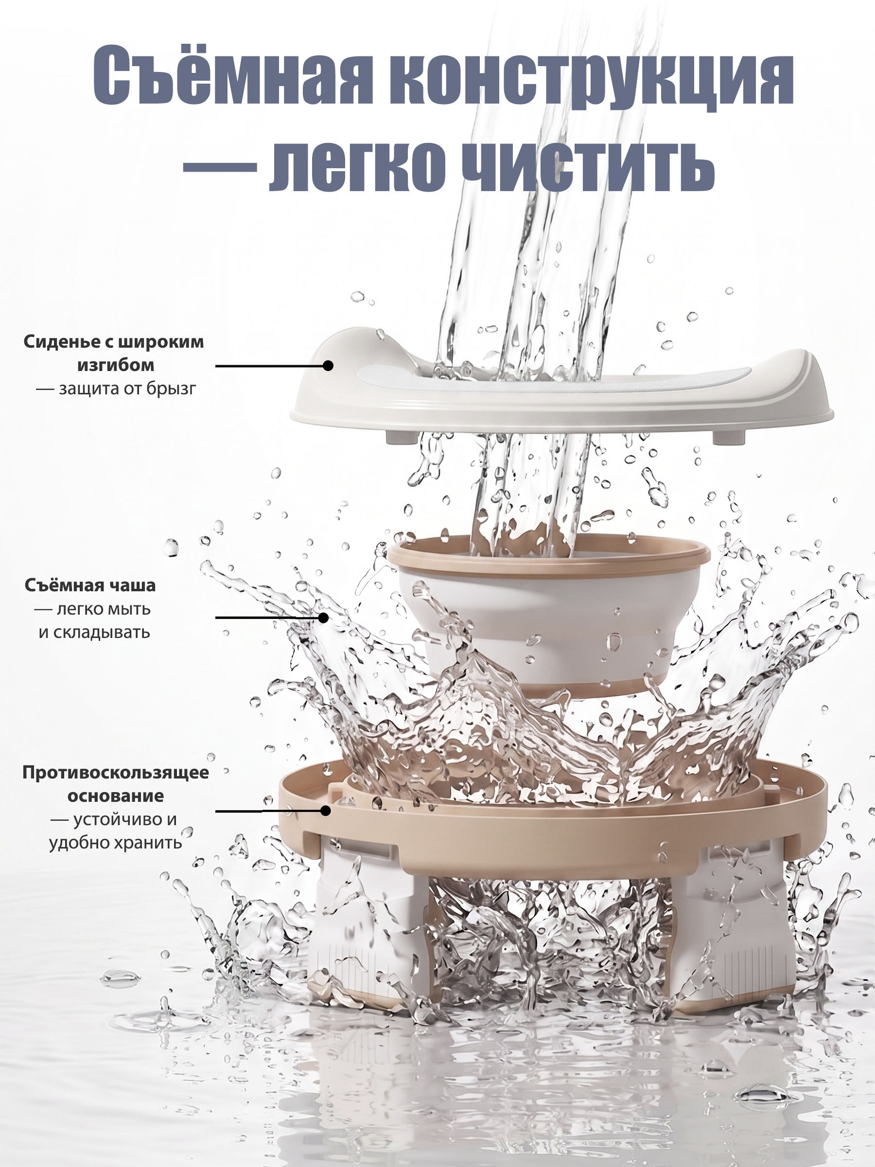 Горшок CINLANKIDS Дорожный бежевый - фото 3