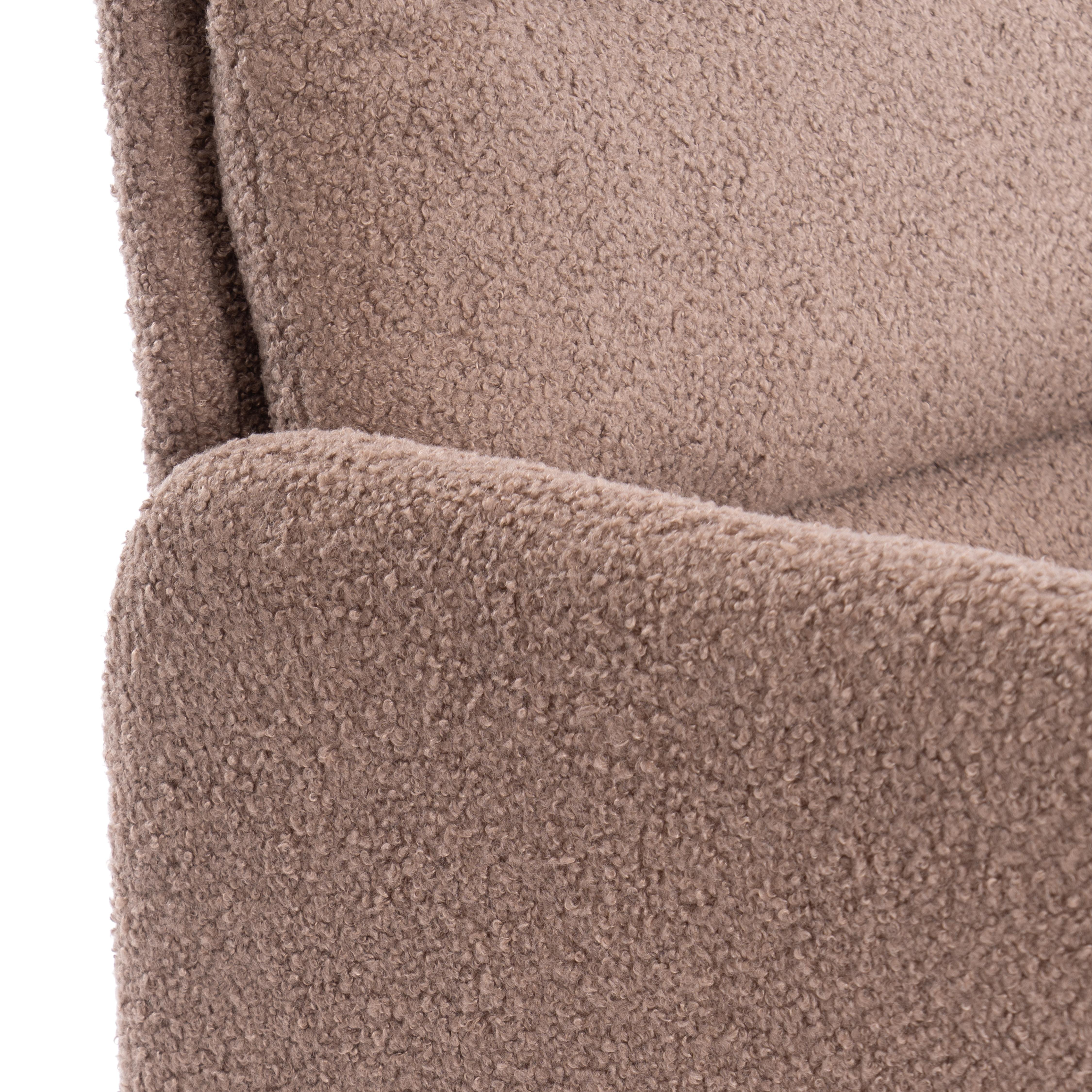 Компьютерное кресло TETCHAIR Dover хром, букле, коричневый - фото 8