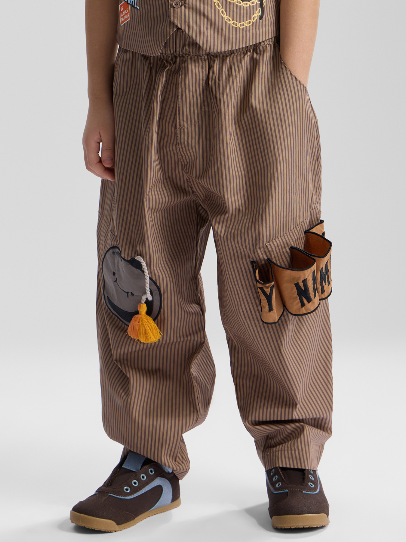 Изображение товара Детские брюки Happy Baby Бананы 100% хлопок, пояс на резинке