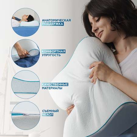 Ортопедическая подушка Innomat Dolphinn Orto M 48х36х10/12