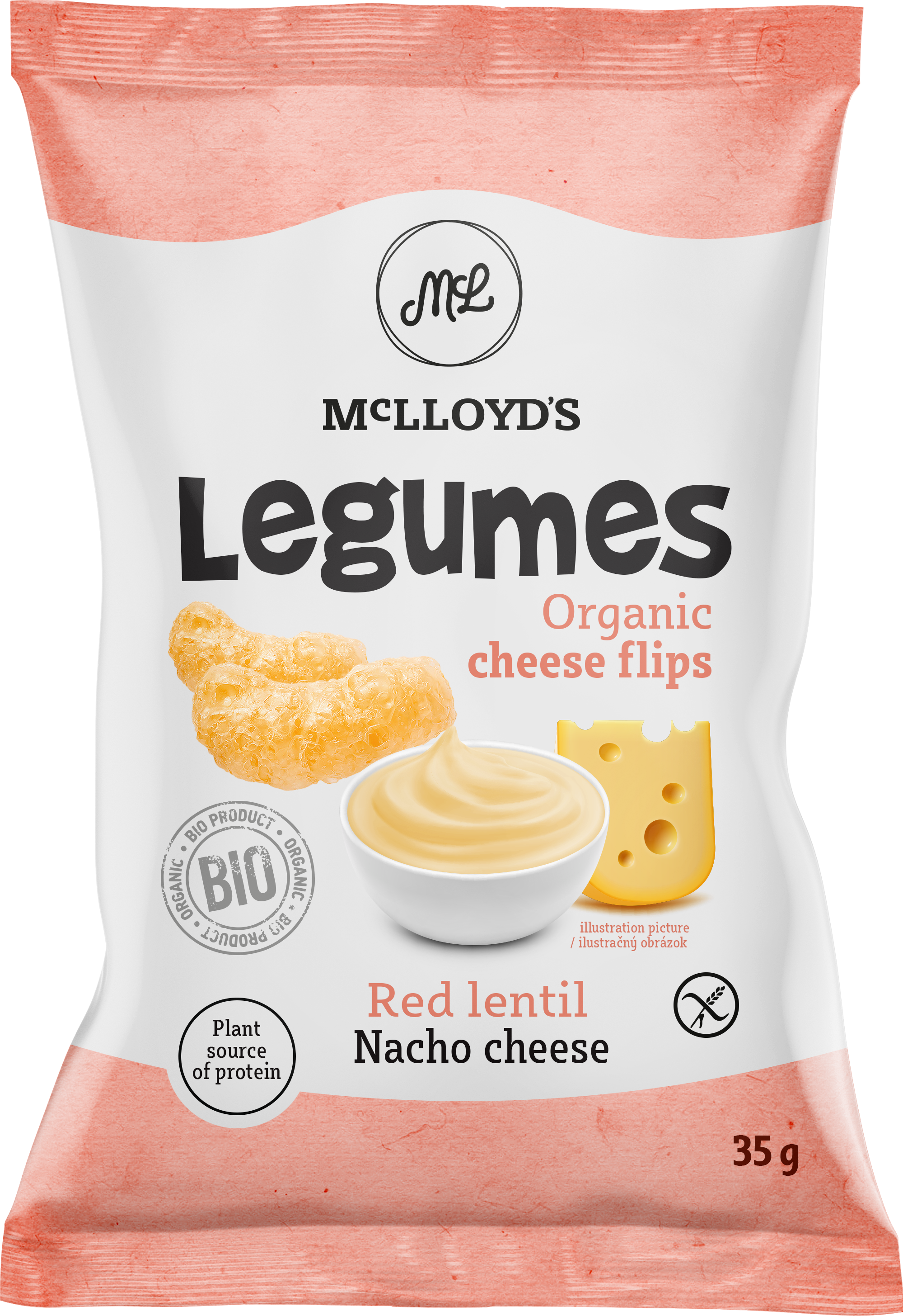 Снек McLloyds из красной чечевицы и кукурузы со вкусом сыра Legumes - фото 2