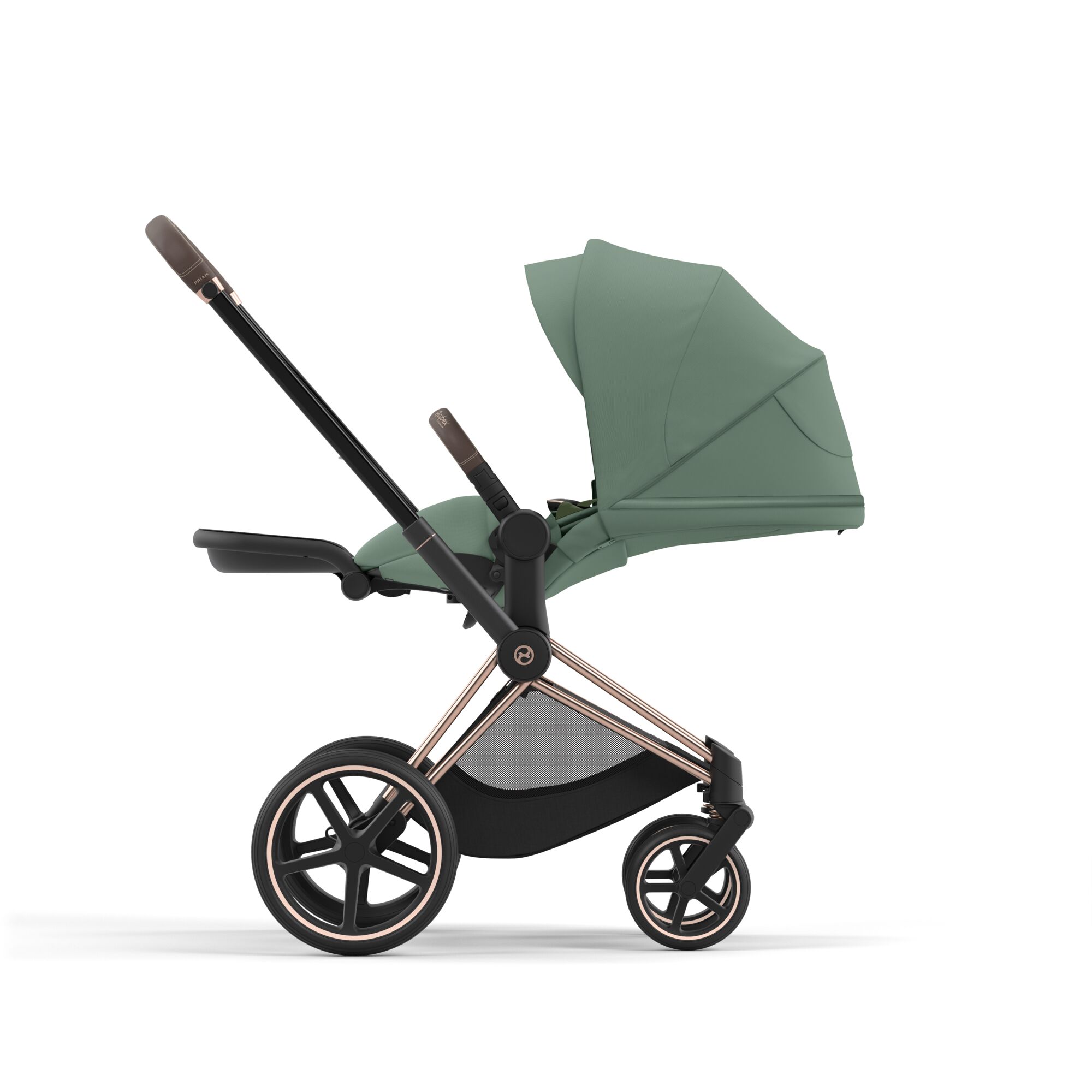 Коляска 2в1 Cybex Priam IV Rosegold зеленый - фото 7
