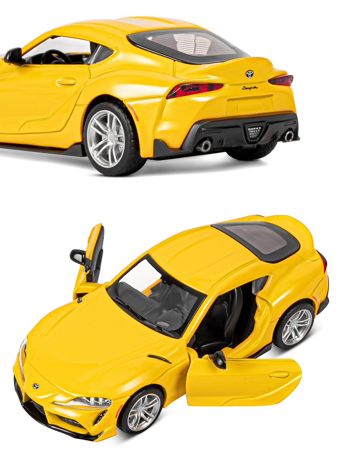 Автомобиль АВТОпанорама Toyota GR Supra 1:31 желтый JB1251475 - фото 10