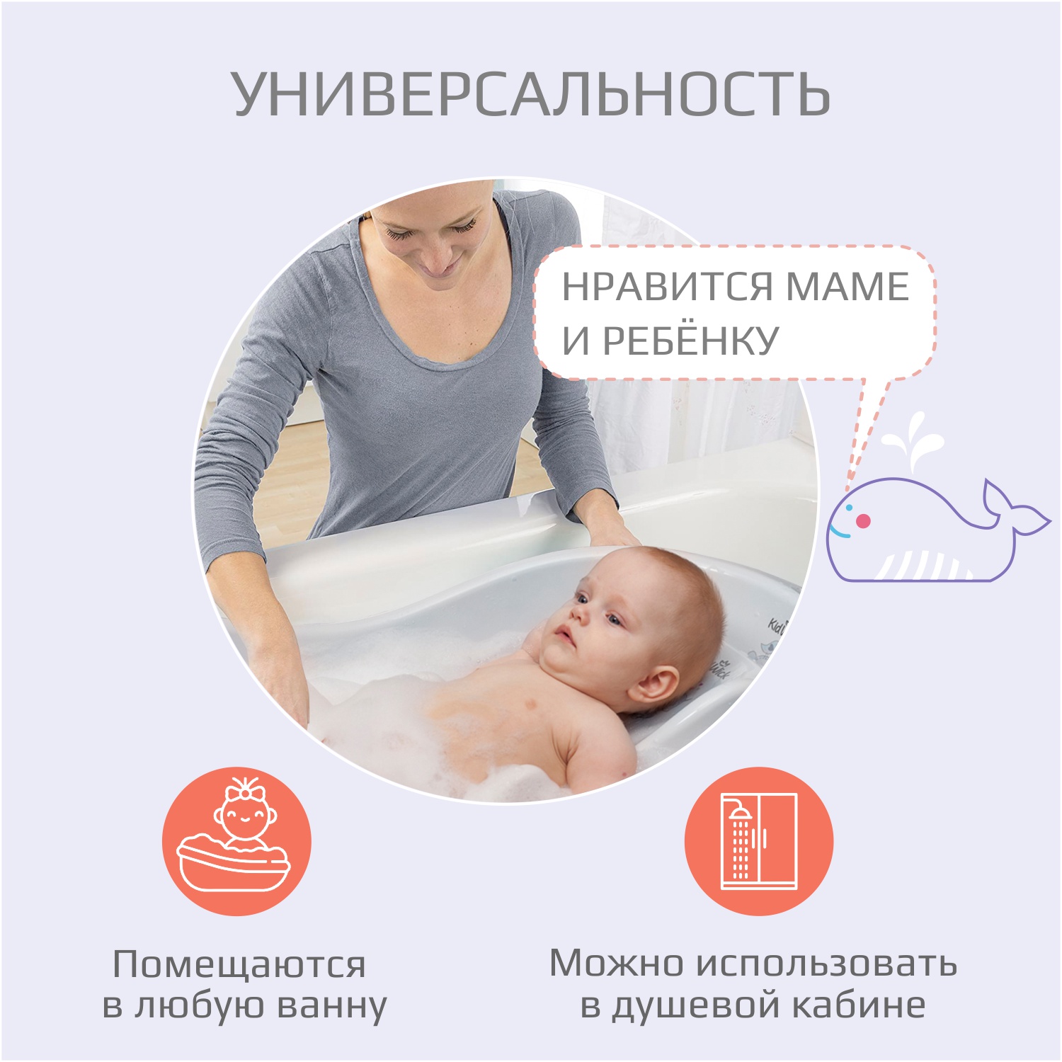 Ванночка KidWick Дони голубой - фото 8