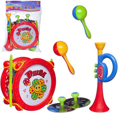 Игрушка музыкальная Abtoys ДоРеМио барабаны, маракас