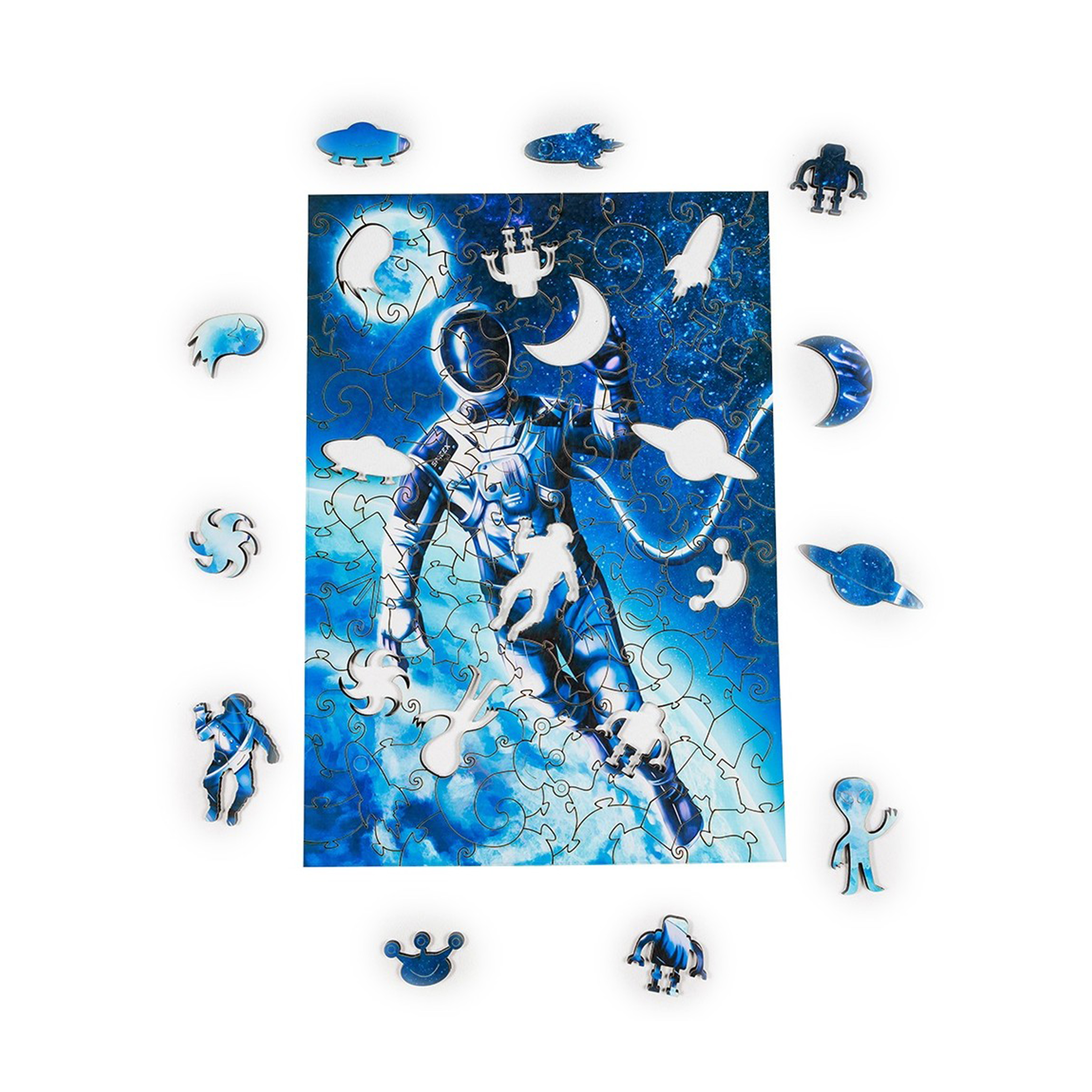 Пазл 1TOY Космонавт деревянный - фото 12