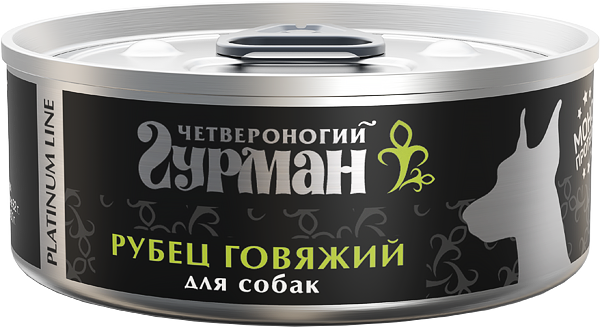 Корм для собак влажный Четвероногий Гурман Platinum line Рубец говяжий 100г - фото 1