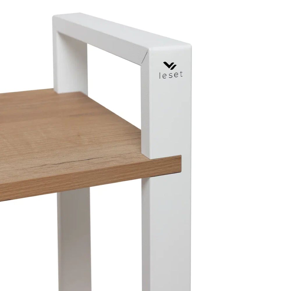 Стеллаж Leset Стилвуд 114 Белый/Дуб крафт золотой - фото 6