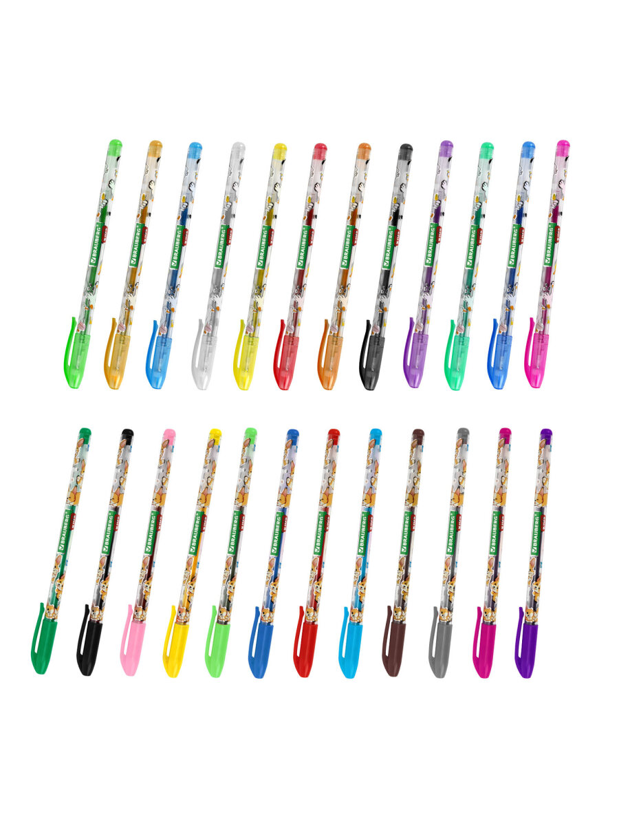 Ручка гелевая Brauberg 24 шт. - фото 4