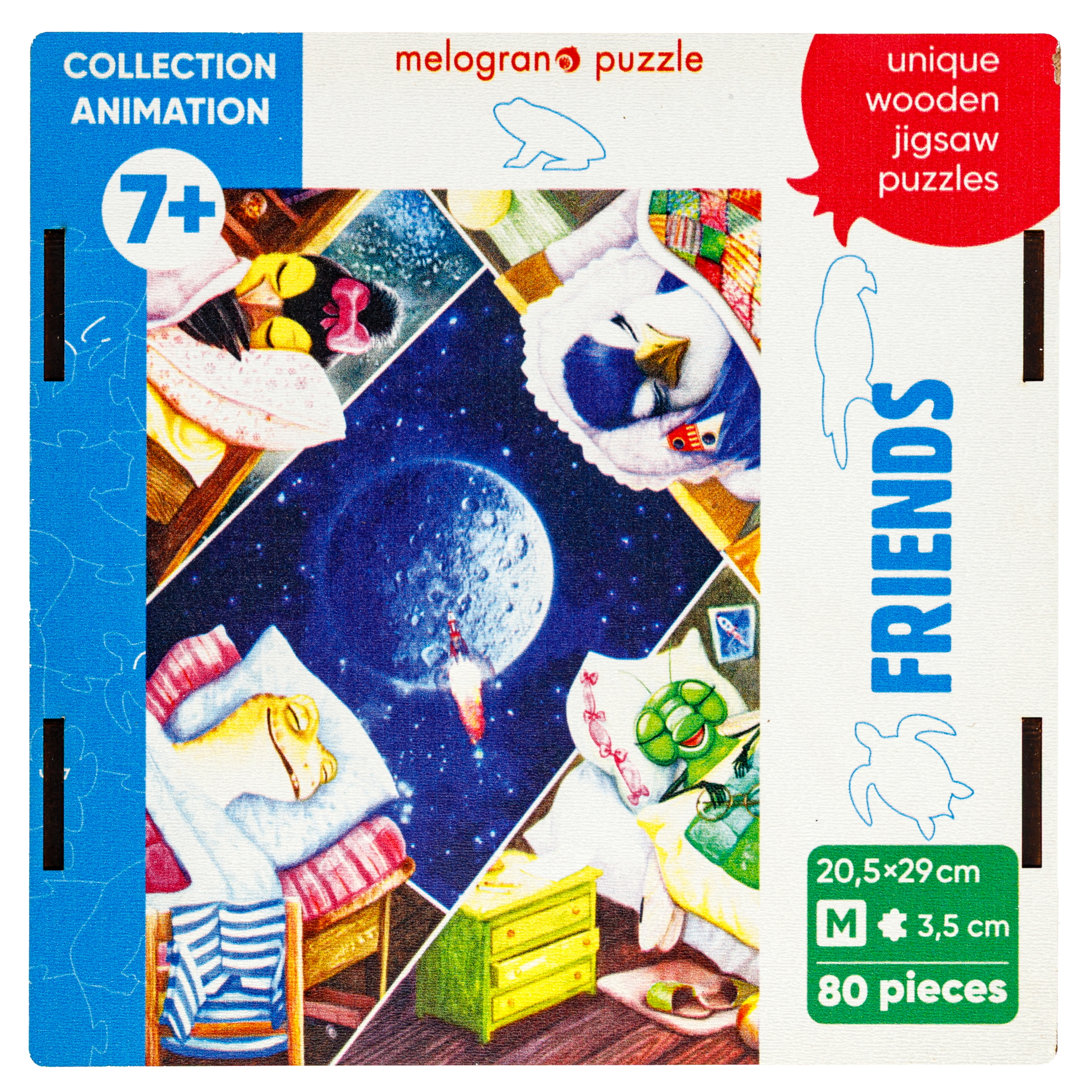 Пазл 1TOY с животными 80 деталей деревянный - фото 5