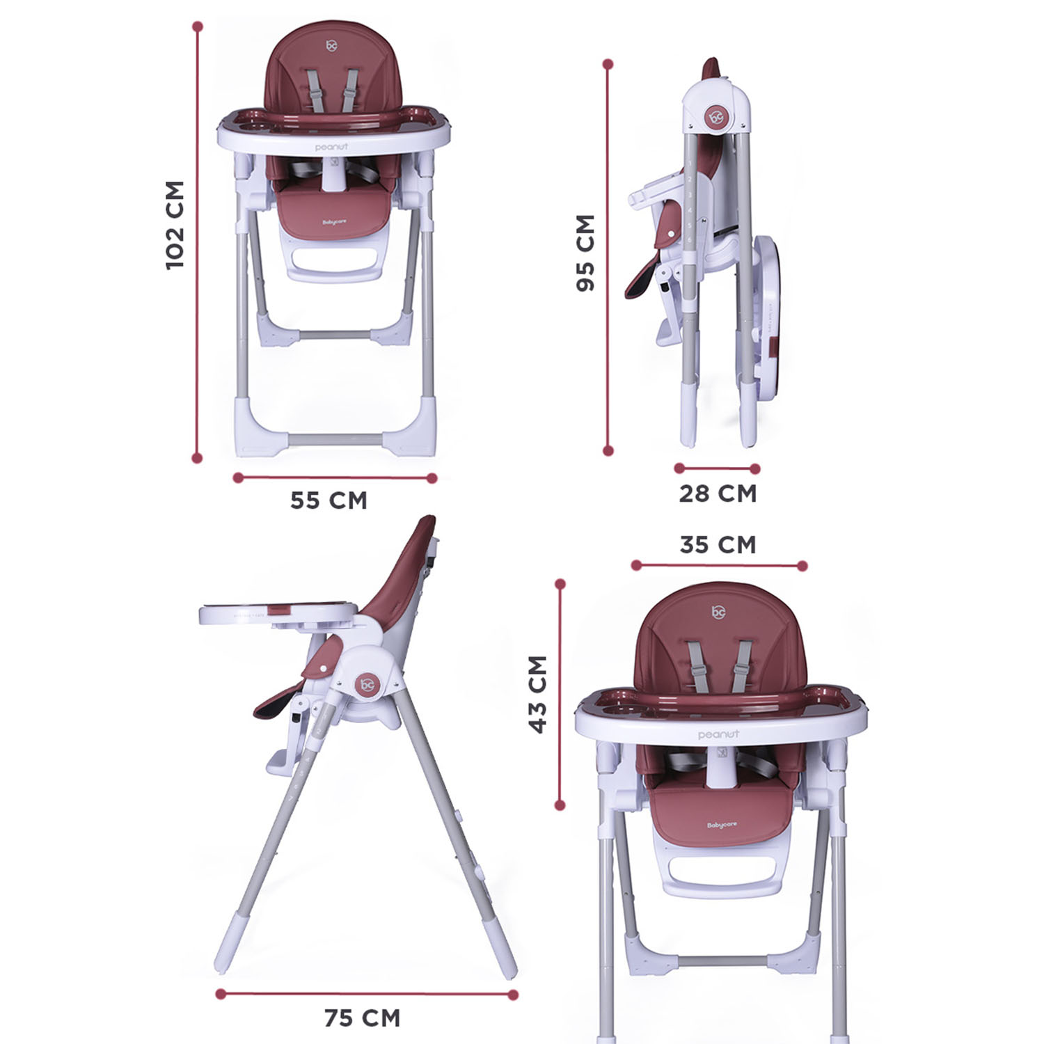 Стульчик для кормления BabyCare Peanut классический - фото 7