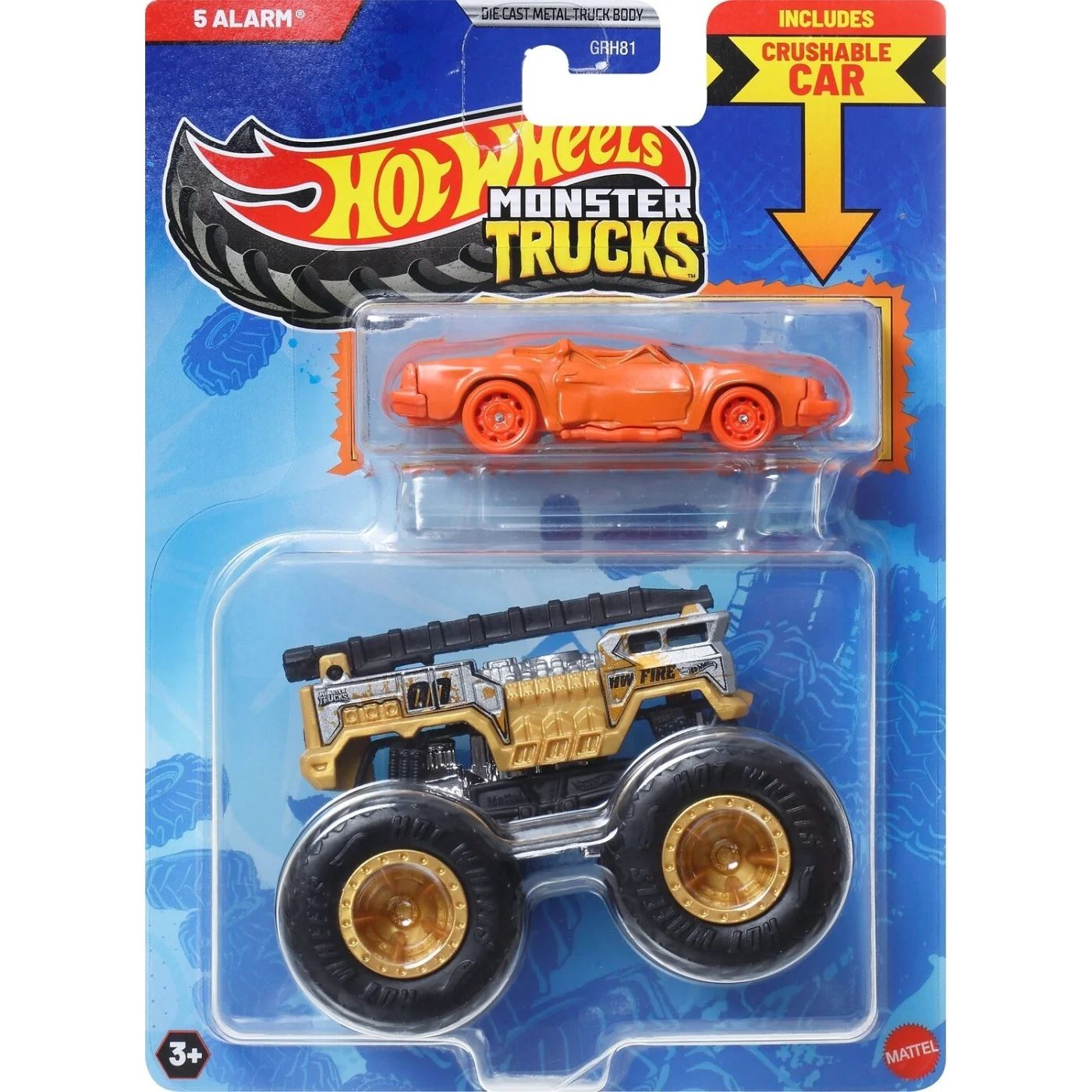 Монстр-трак Hot Wheels Monster Truck 5 alarm 1:64 GRH81 - фото 1