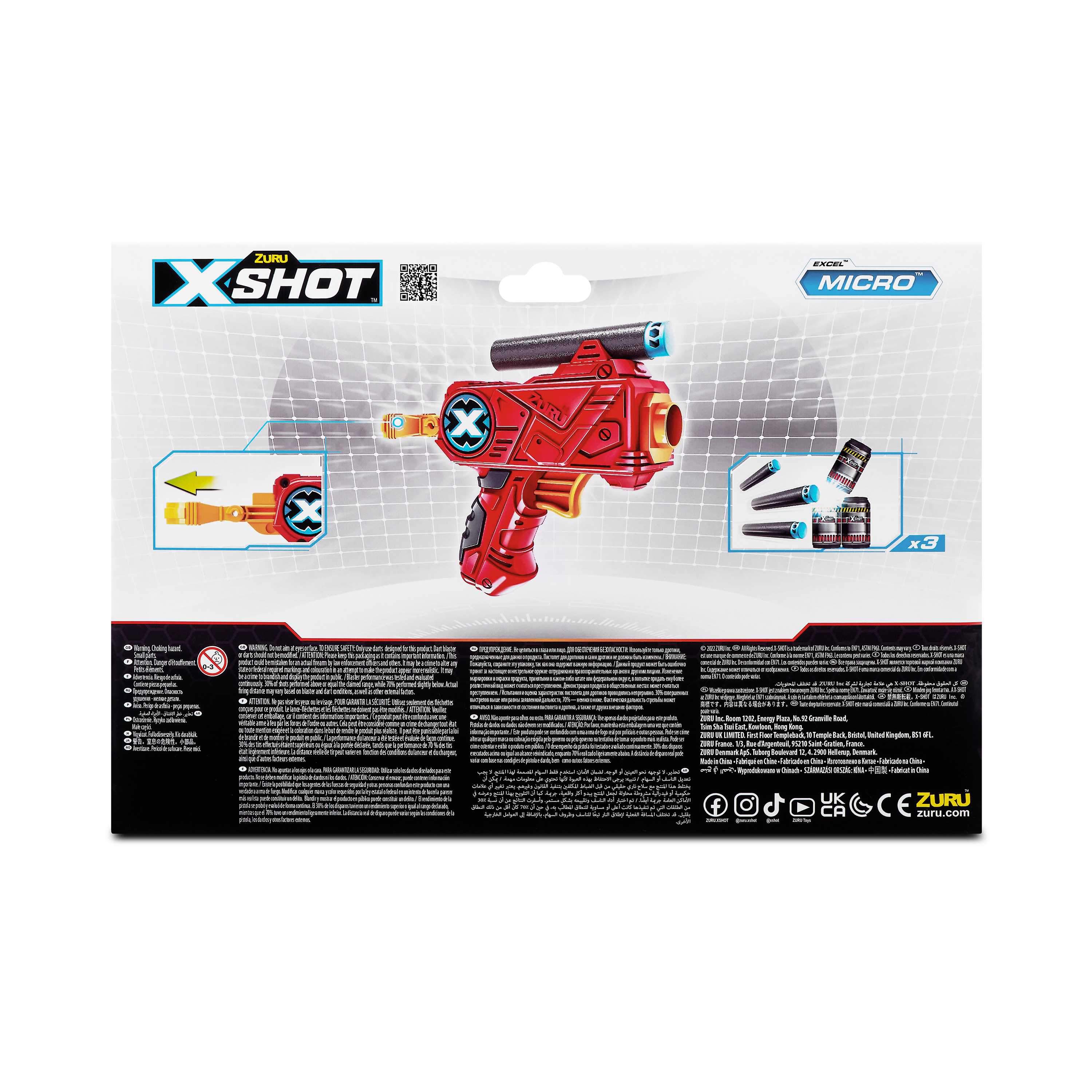 Бластер Zuru XSHOT  Excel Эксель микро 2 бластера - фото 9
