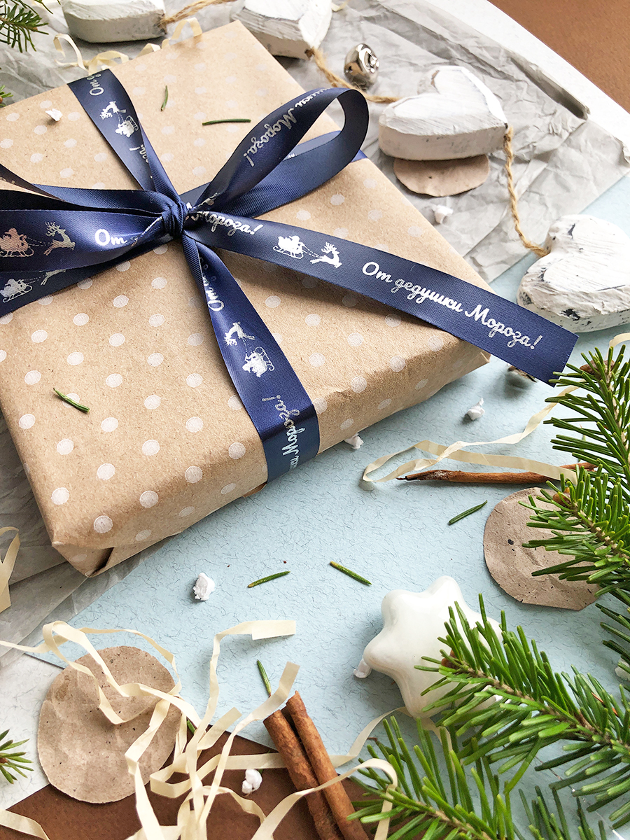 Ленты Составнички темно-синий-серебро-15-от дедушки мороза - фото 3