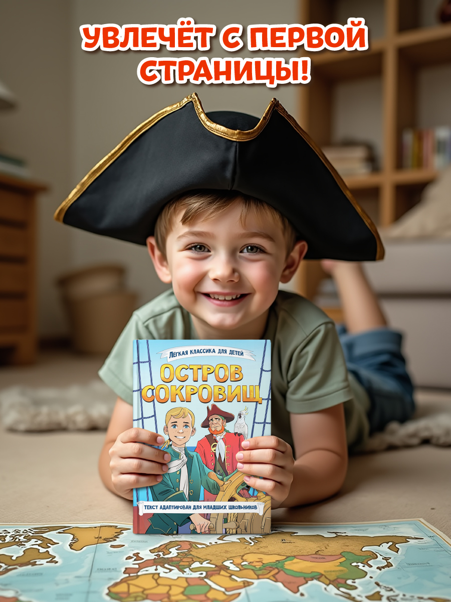 Книга Проф-Пресс Остров сокровищ. Р.Л. Стивенсон. Адаптирована для младших школьников - фото 2