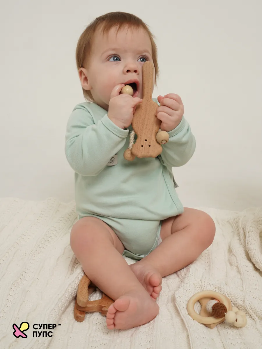 Боди 3 шт Супер Пупс нбр/3пр/бд/зап/зеленыецветочки - фото 24