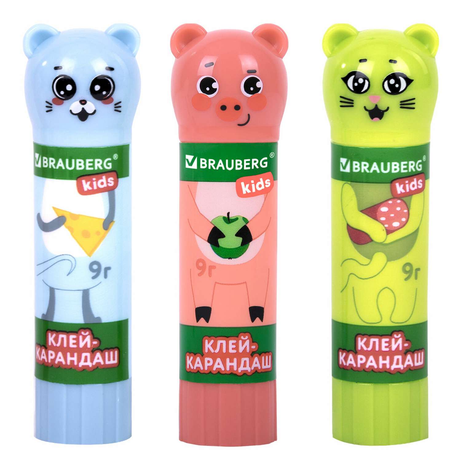 Клей-карандаш Brauberg 3 шт. - фото 3
